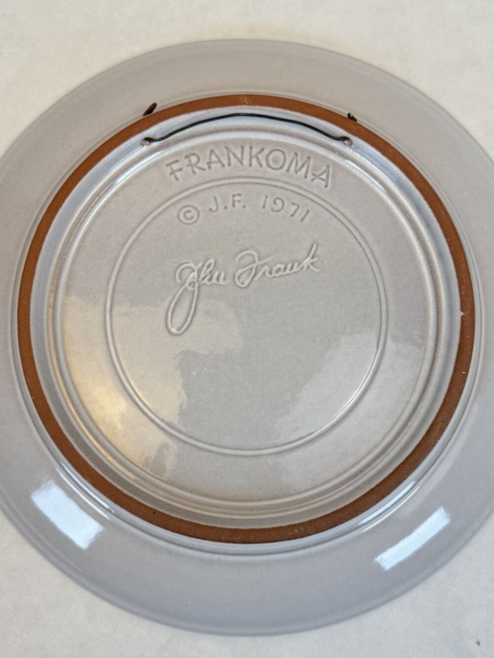 Vintage Frankoma 1971 "No Room In The Inn" Christmas Collector Plate John Frank - Picture 3 of 5